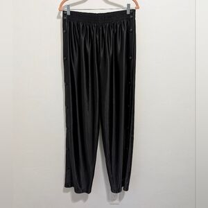 Nike Black Tearaway Snap Sleek Pants Size L Sports Vintage From The 1990's